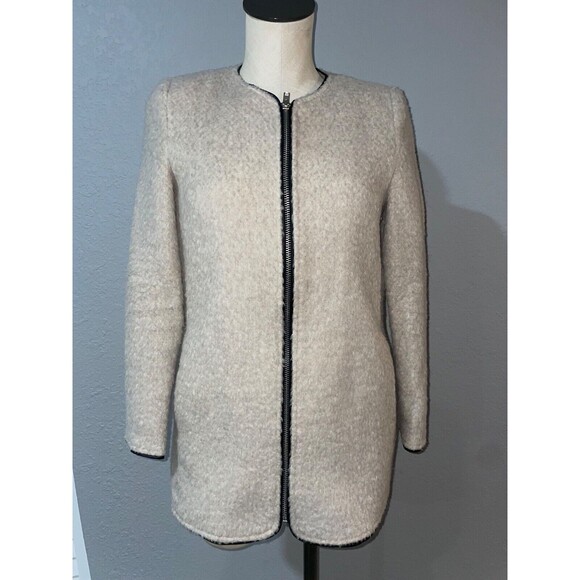 Forever 21 Vintage Y2K Women's Alpaca Blend Teddy Jacket size S  Zip Up - Picture 4 of 11